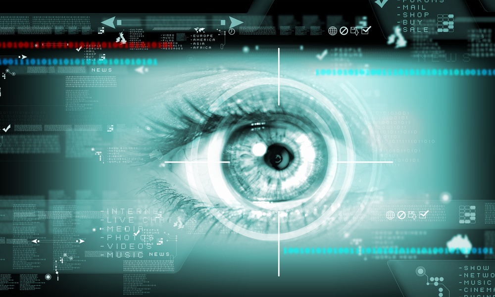 Digital image of woman's eye. Security concept-1