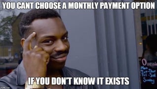monthly payment sales meme